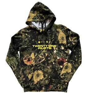Twenty One Pilots Trench Camo Floral Hoodie Band Merch Sweatshirt M